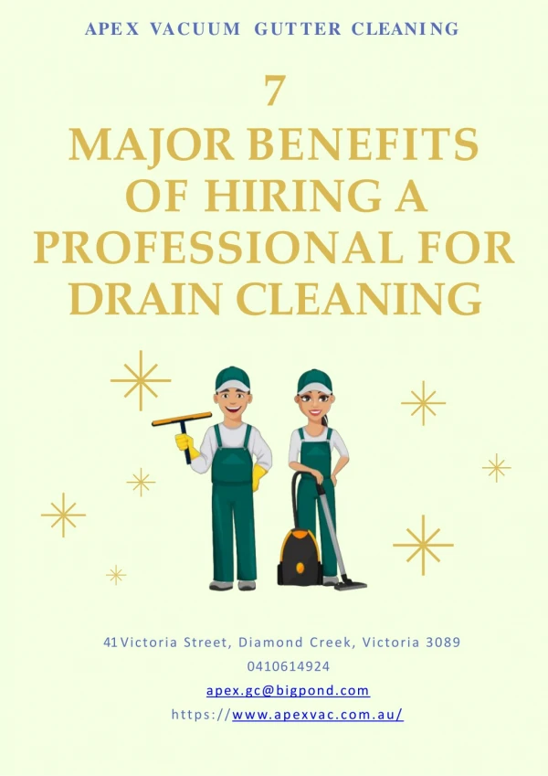 7 Major Benefits of Hiring a Professional for Drain Cleaning