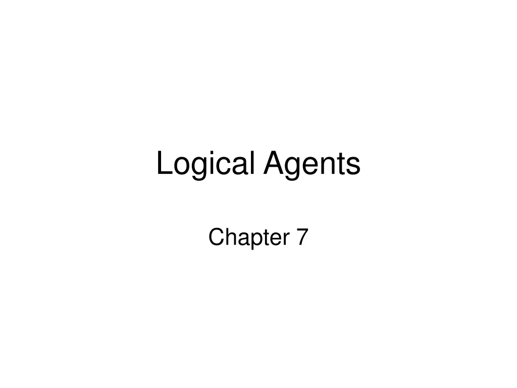 logical agents