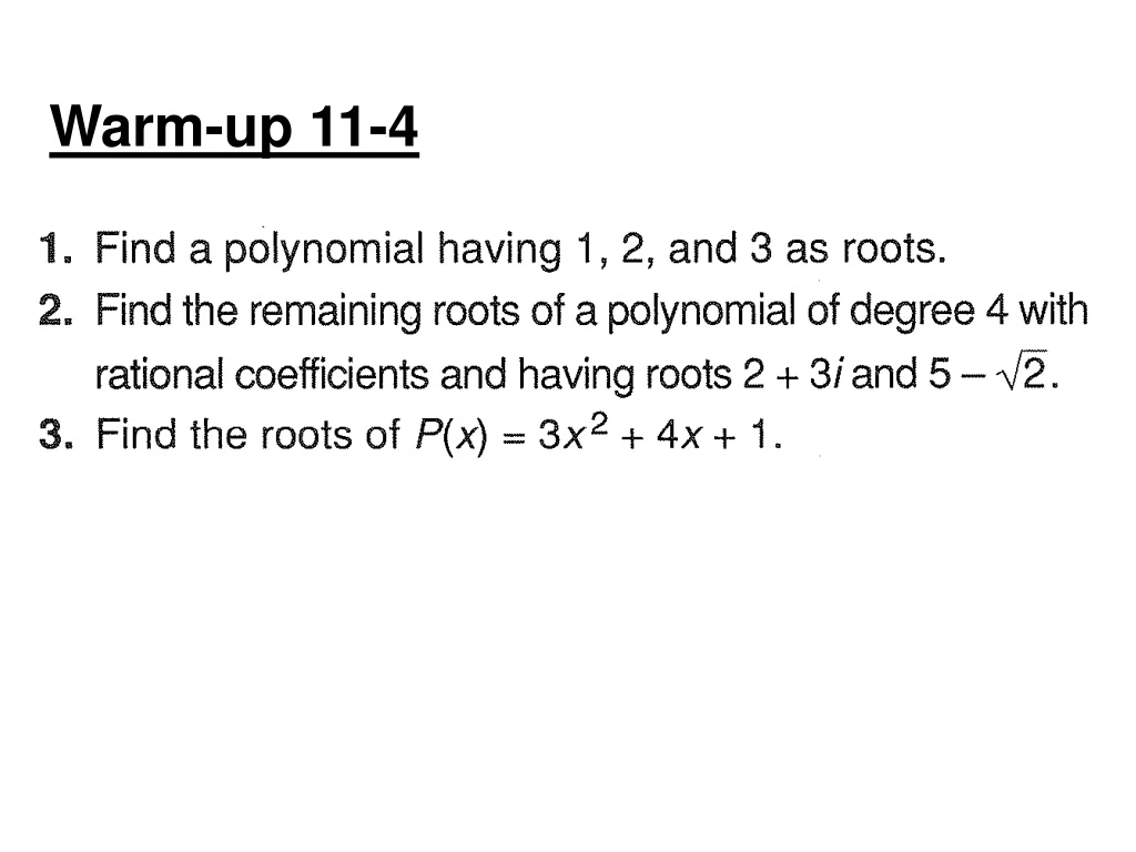 warm up 11 4