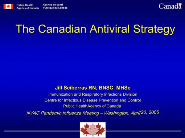 The Canadian Antiviral Strategy