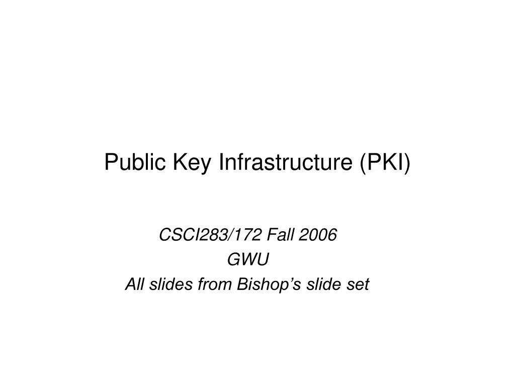 public key infrastructure pki