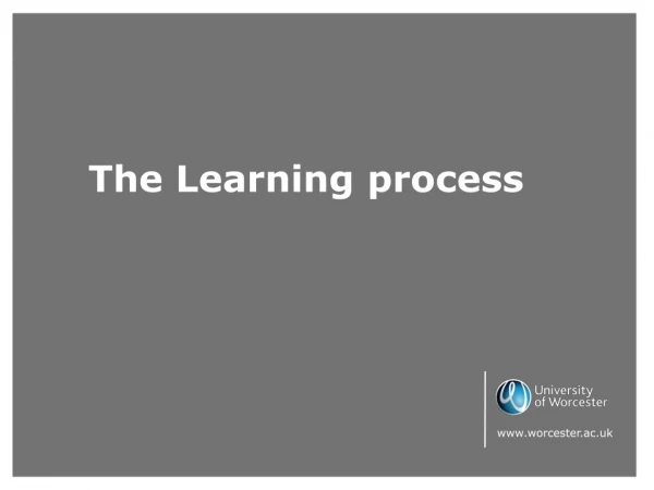 The Learning process
