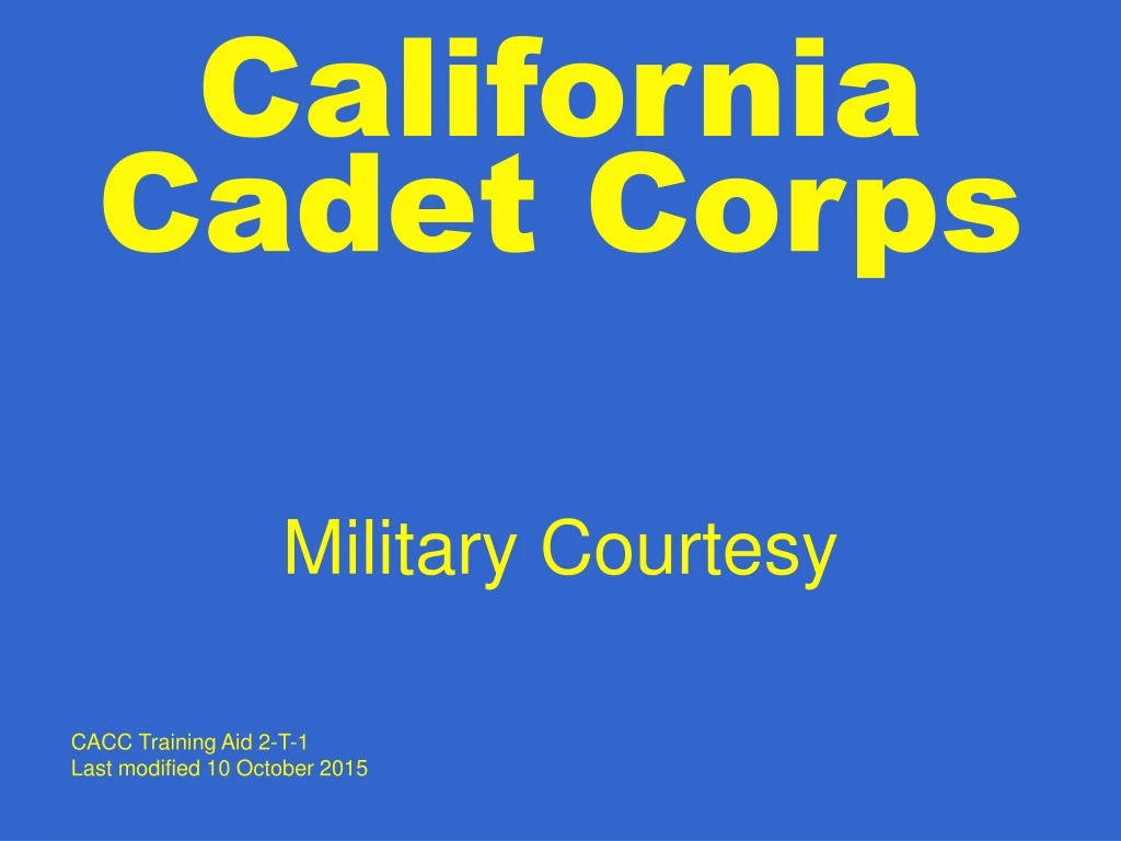 california cadet corps