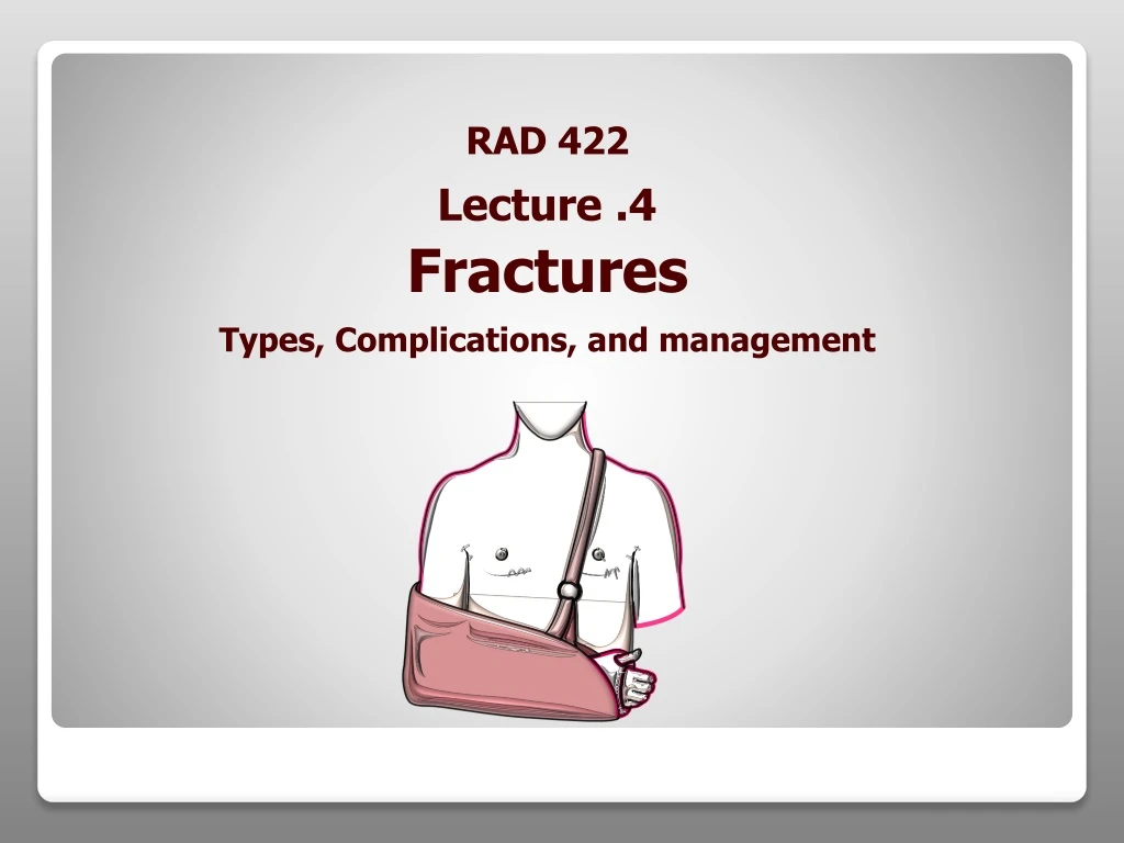 rad 422 fractures types complications