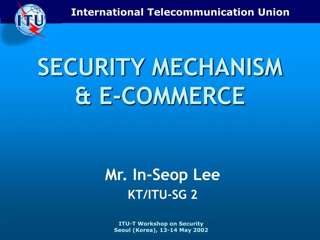 security mechanism e commerce