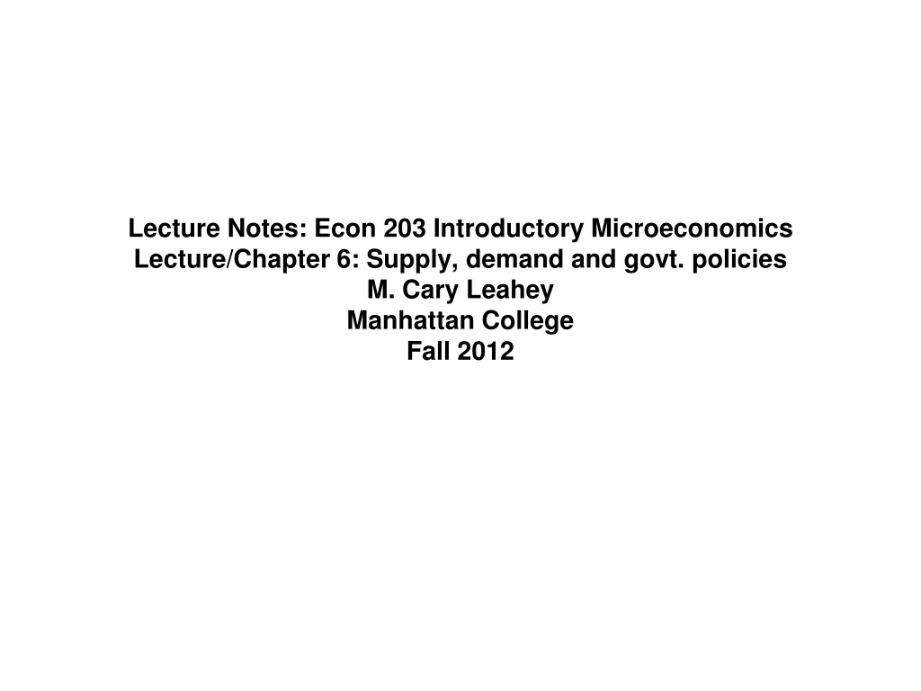 lecture notes econ 203 introductory