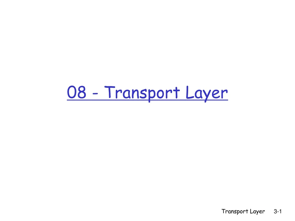 08 transport layer