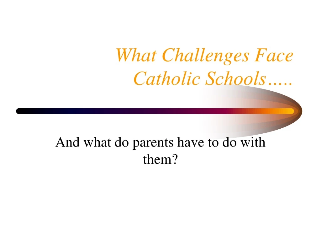what challenges face catholic schools