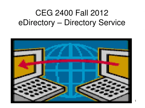 CEG 2400 Fall 2012  eDirectory – Directory Service