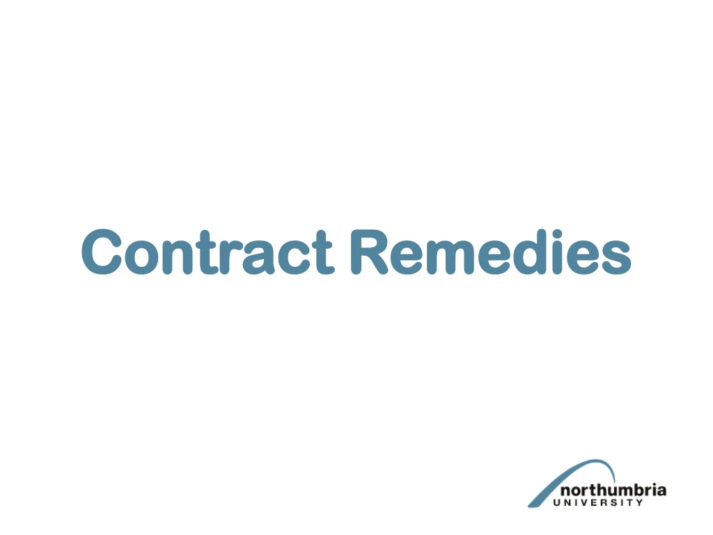 contract remedies