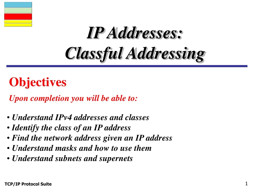 ip addresses classful addressing