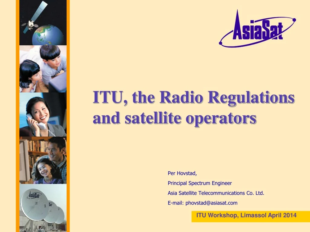 itu the radio regulations and satellite operators