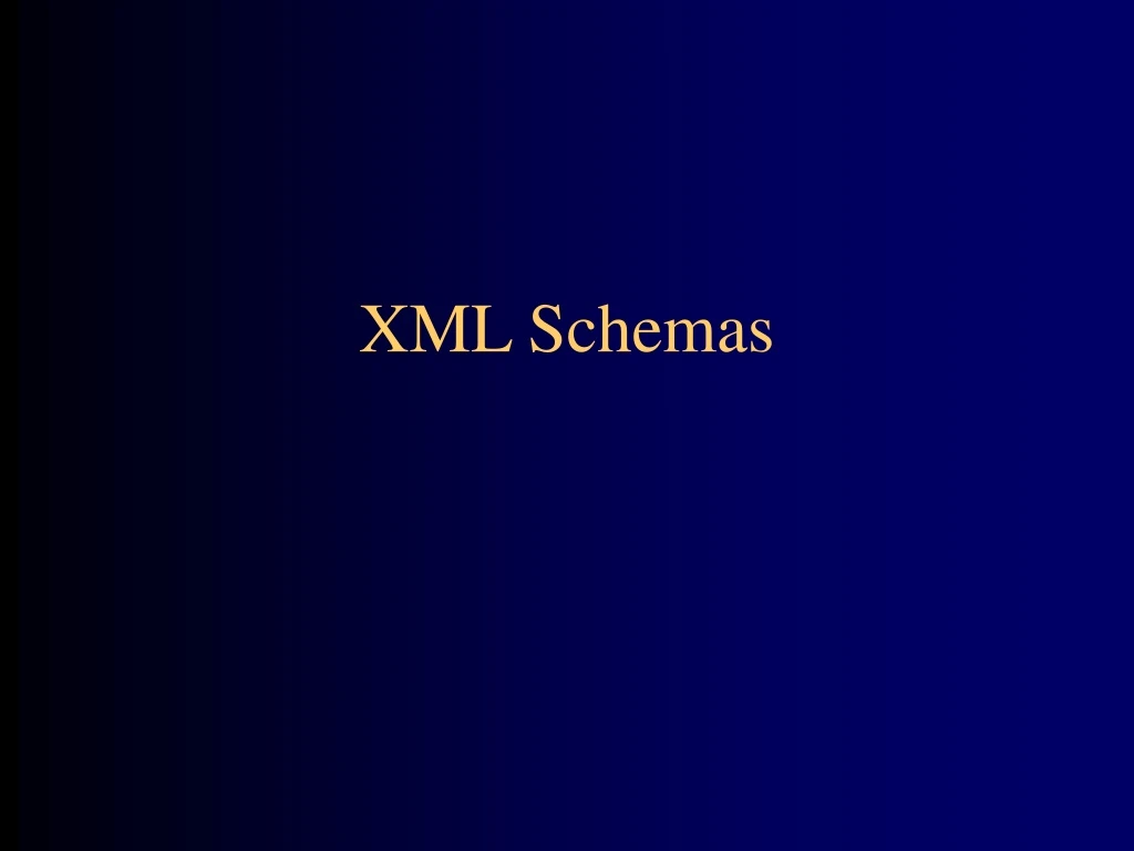 xml schemas