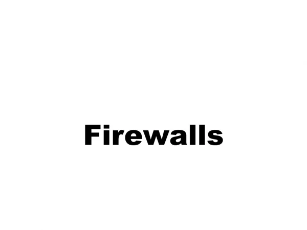 Firewalls