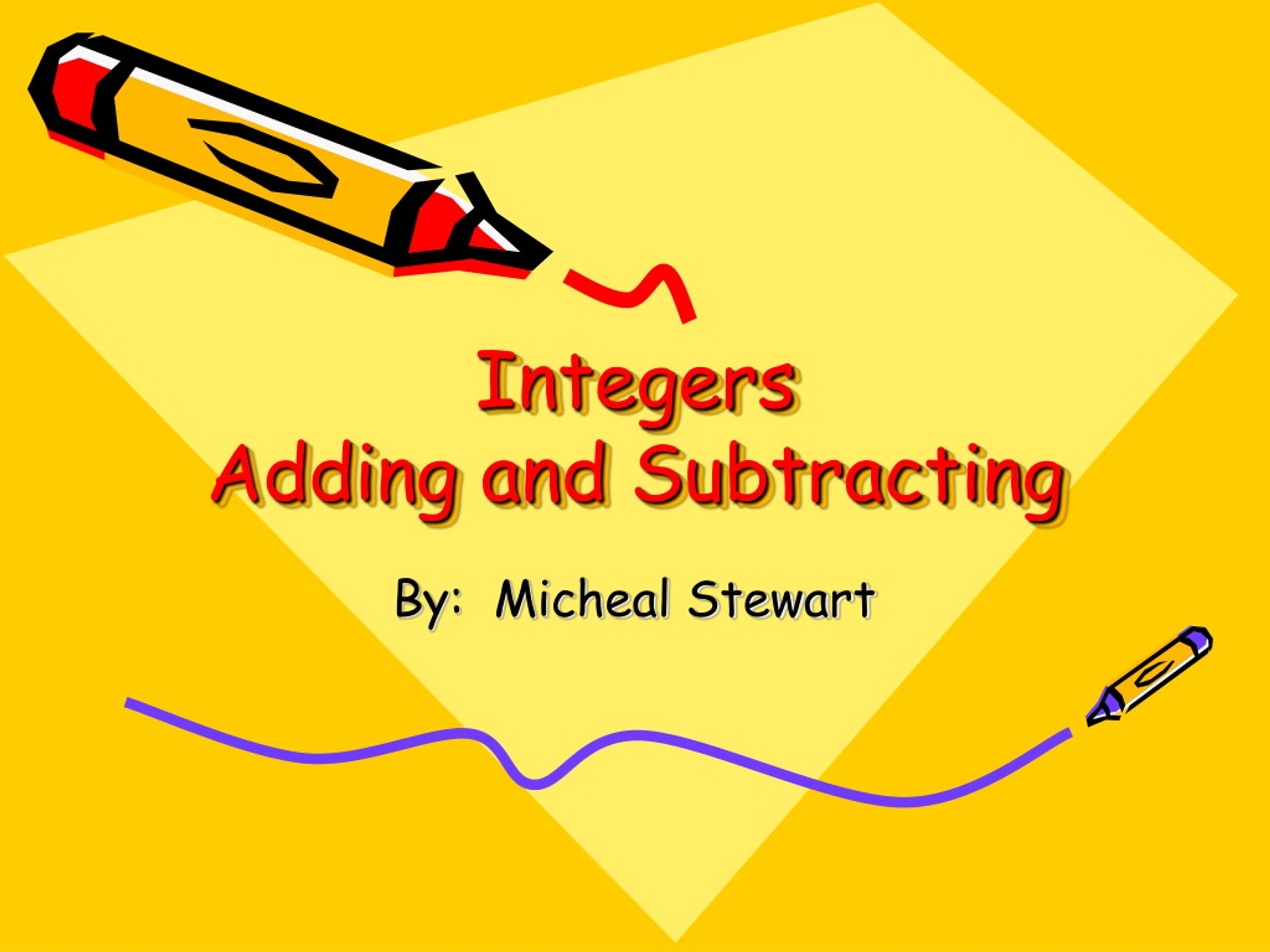 PPT - Integers Adding and Subtracting PowerPoint Presentation, free ...