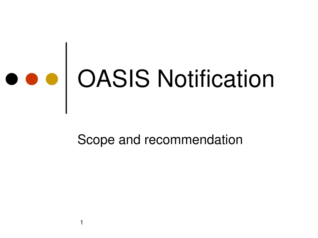 oasis notification