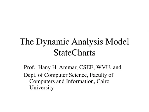 The Dynamic Analysis Model StateCharts