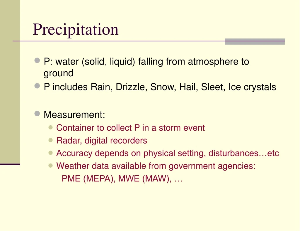 precipitation