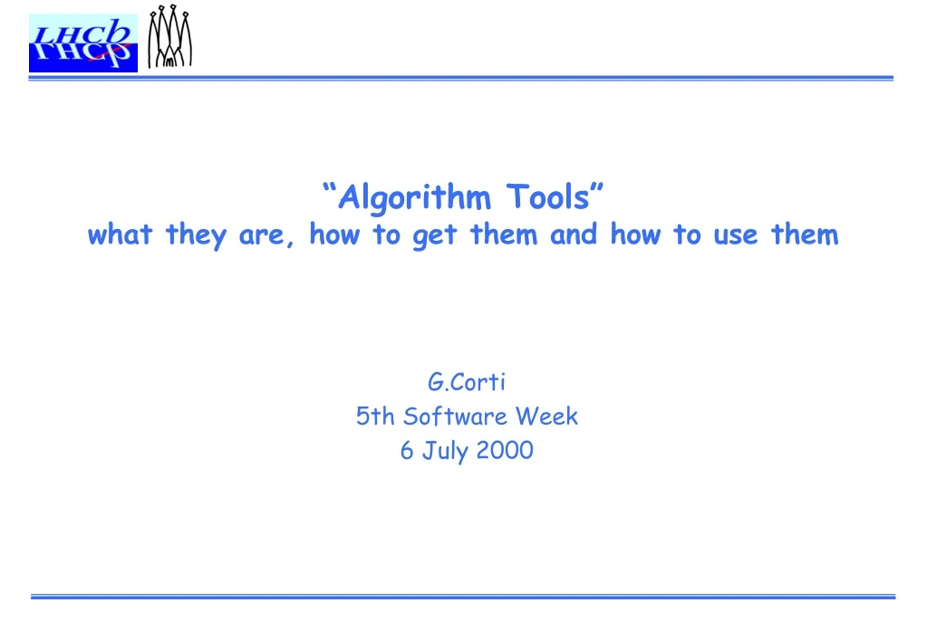 algorithm tools what they are how to get them and how to use them