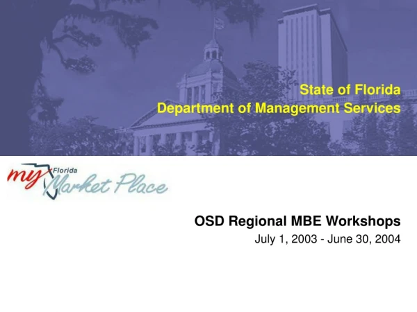 State of Florida  Department of Management Services