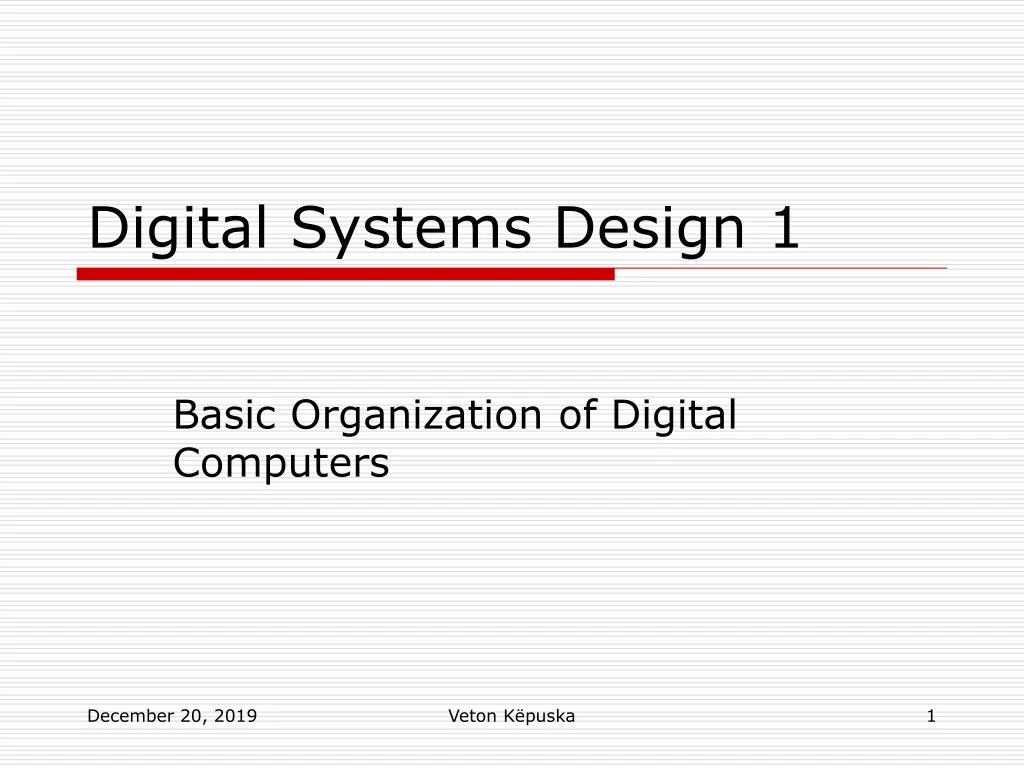 digital systems design 1