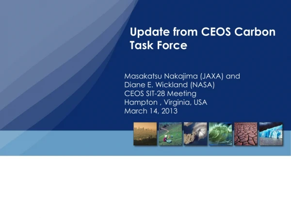 Update from CEOS Carbon Task Force