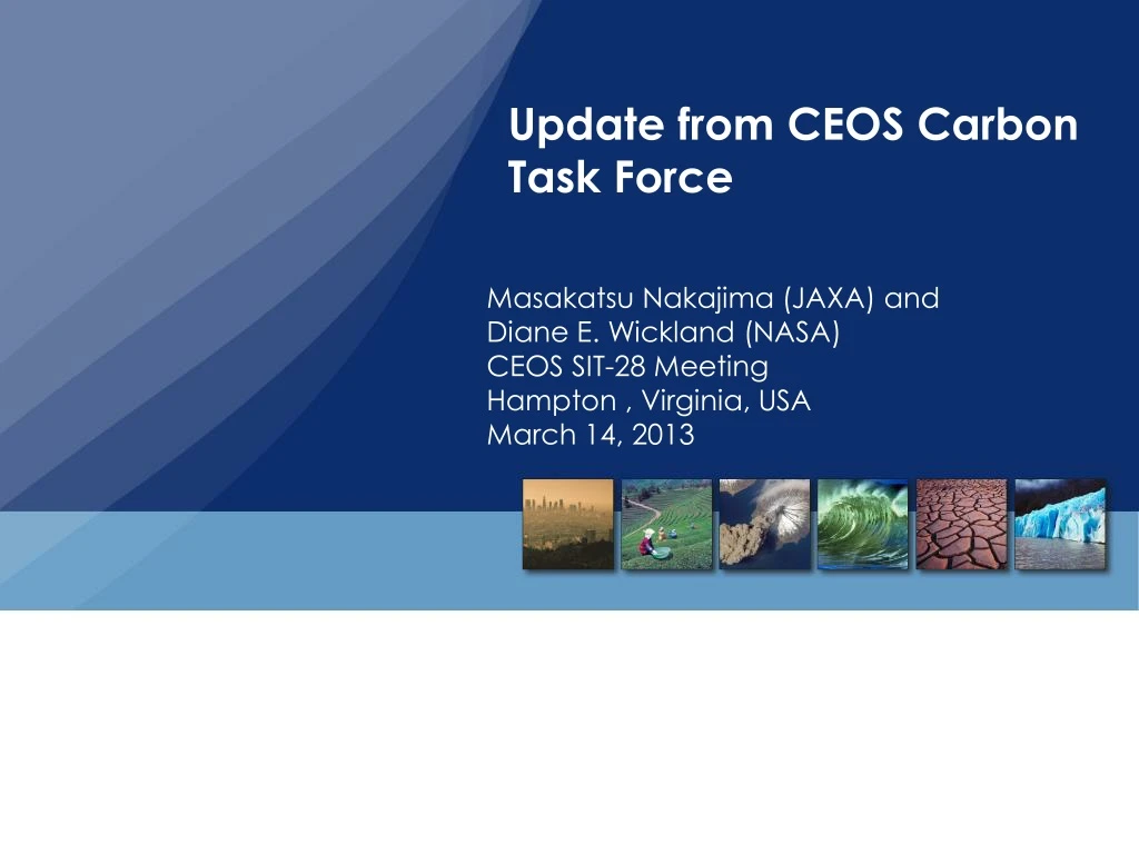 update from ceos carbon task force