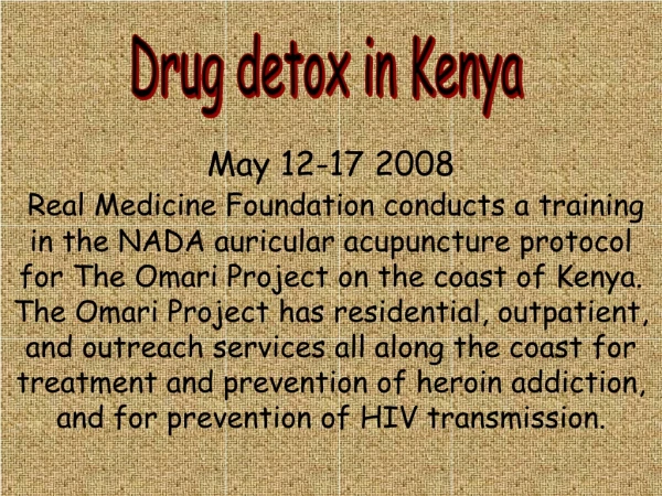Drug detox in Kenya