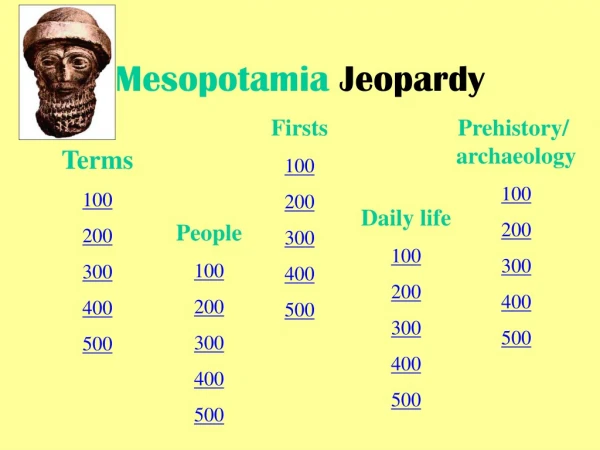 Mesopotamia  Jeopardy
