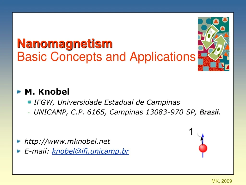 nanomagnetism basic concepts and applications