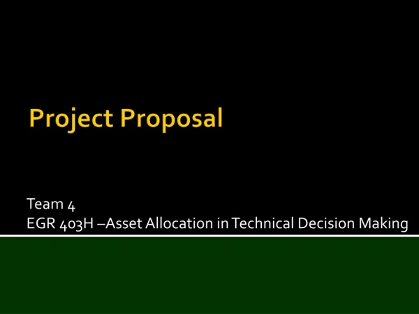 Project Proposal