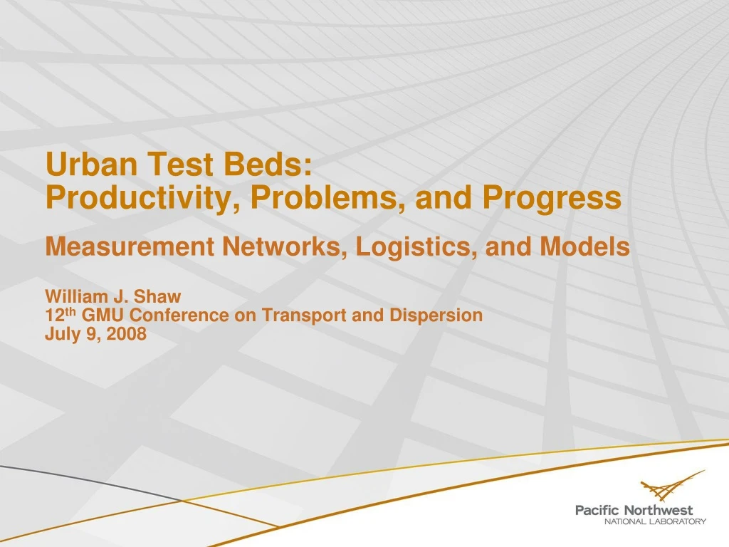 urban test beds productivity problems