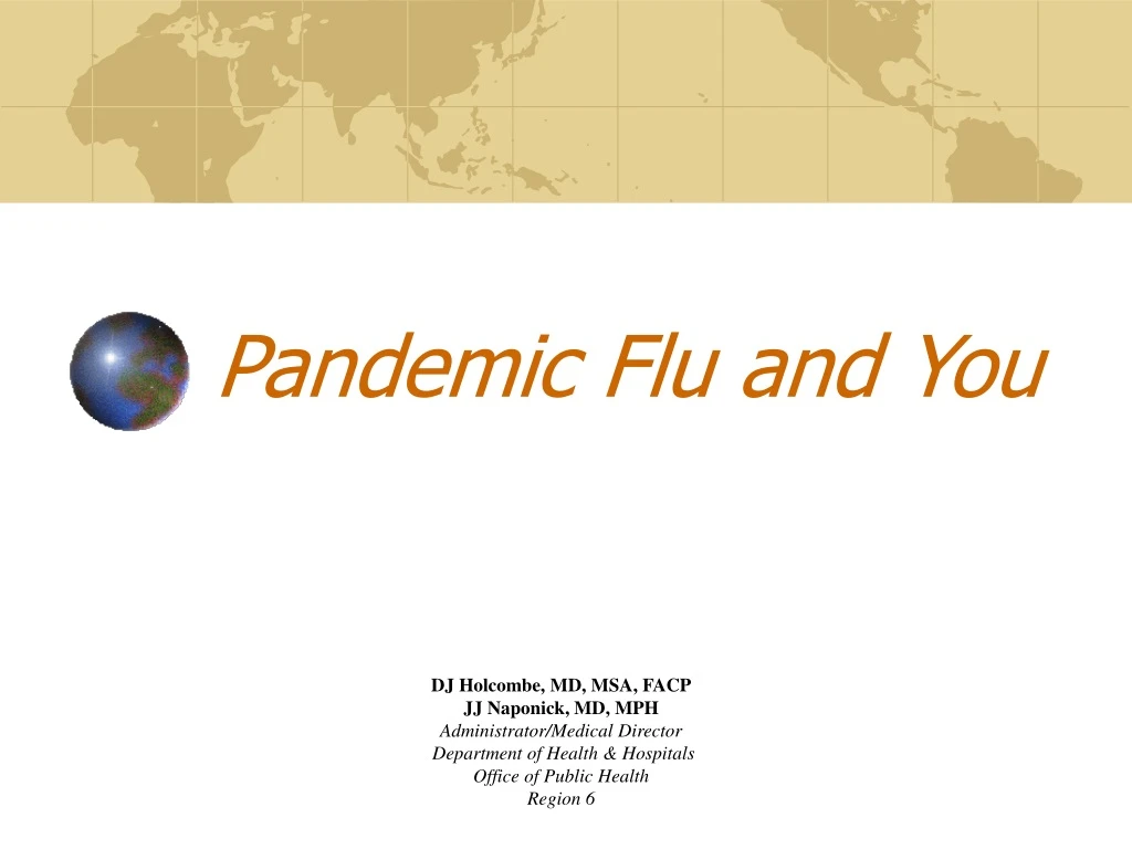 pandemic flu and you