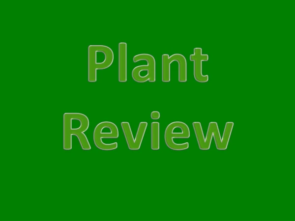 Plant Review