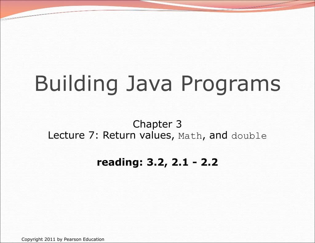 building java programs