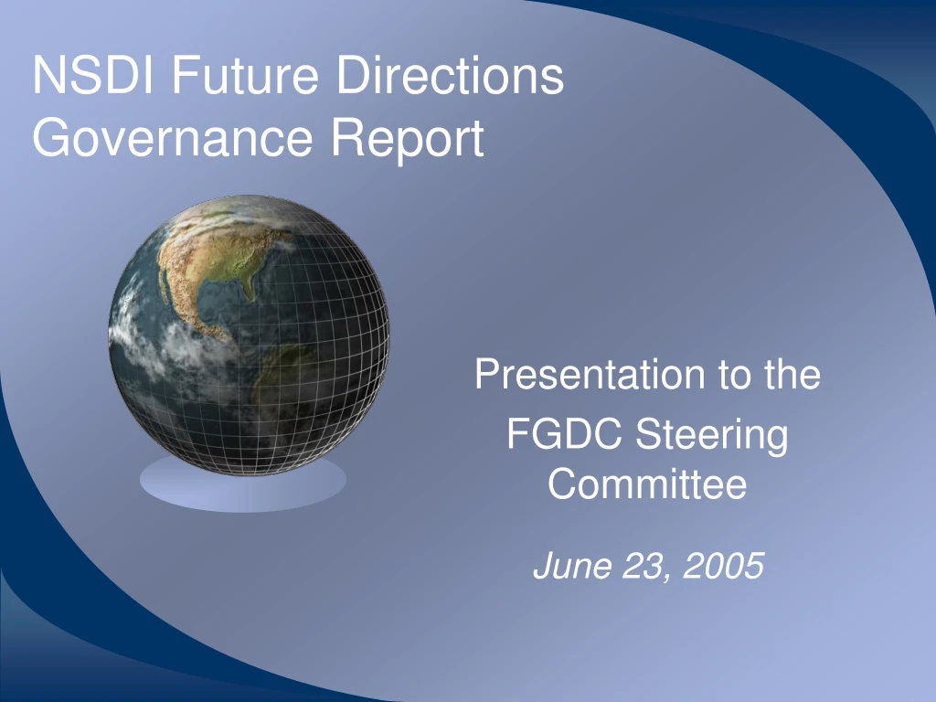 nsdi future directions governance report
