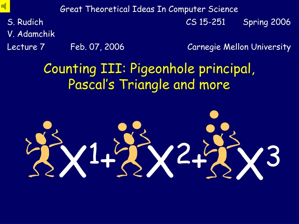 counting iii pigeonhole principal pascal s triangle and more