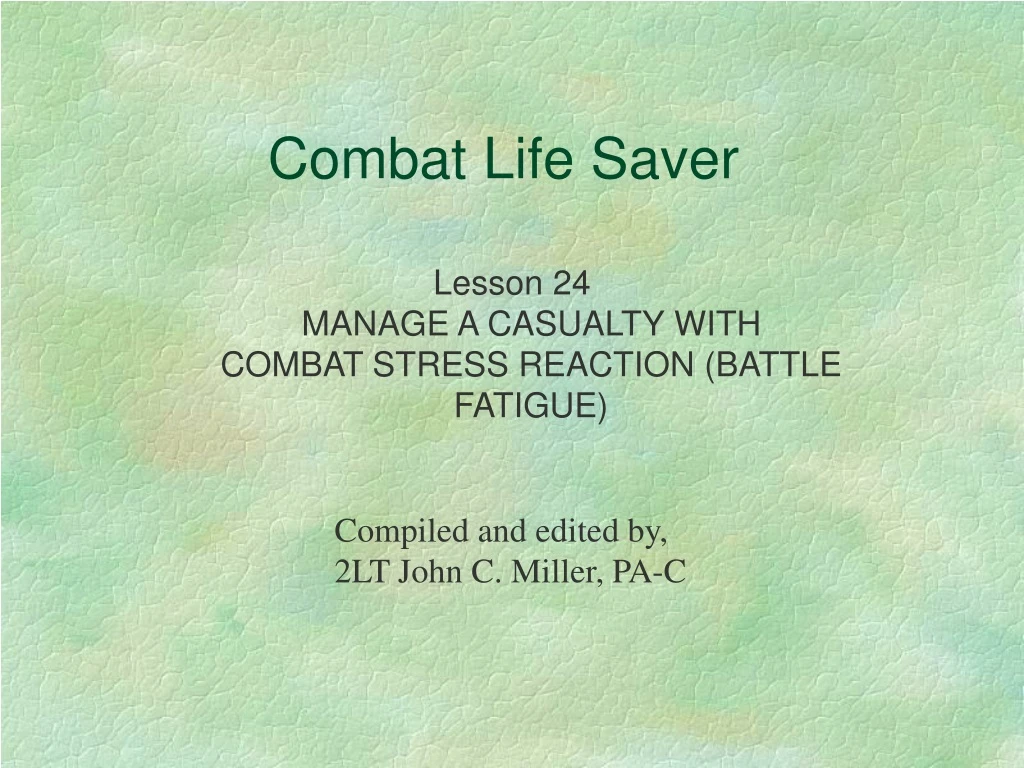 combat life saver