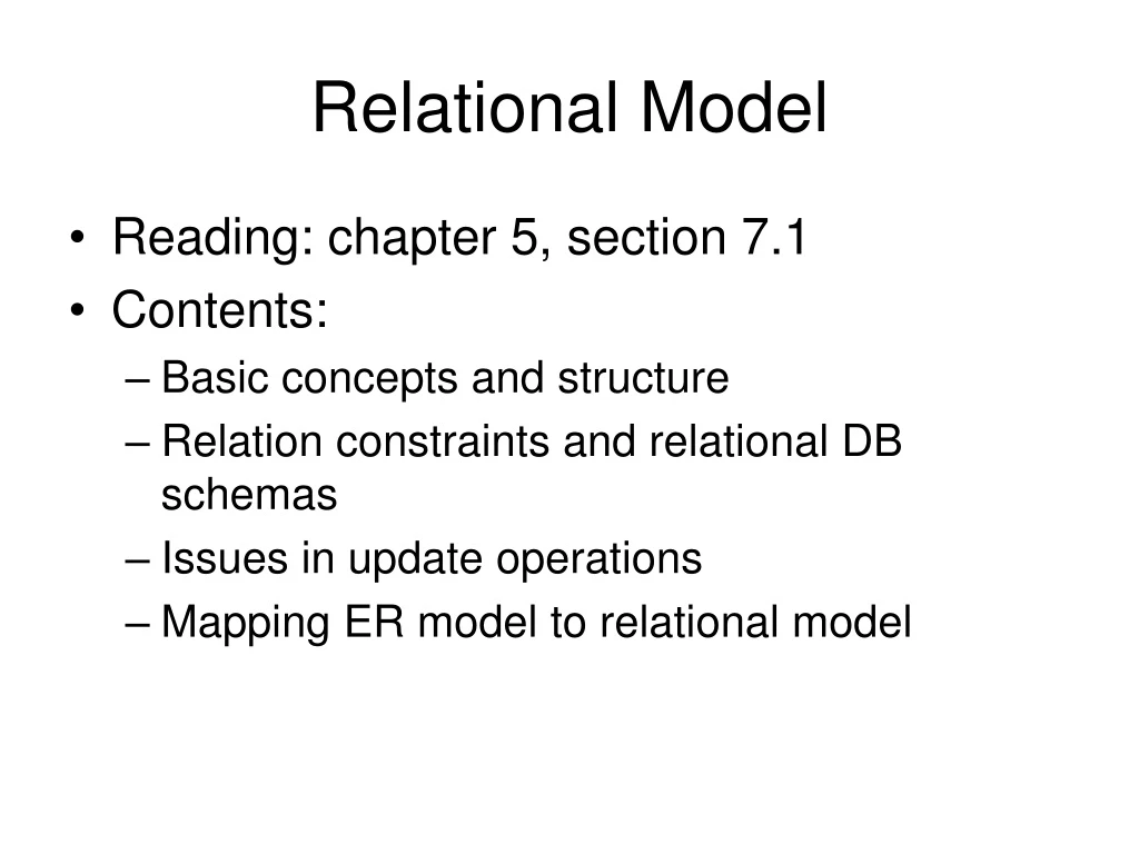 relational model