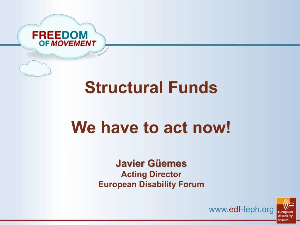 structural funds we have to act now javier g emes