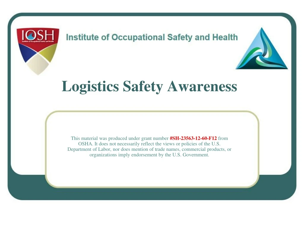 logistics safety awareness