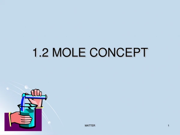 1.2 MOLE CONCEPT