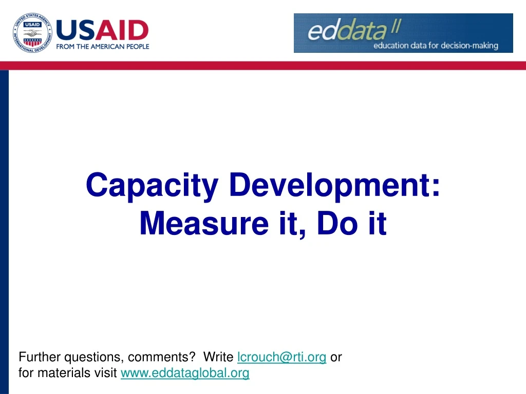 capacity development measure it do it