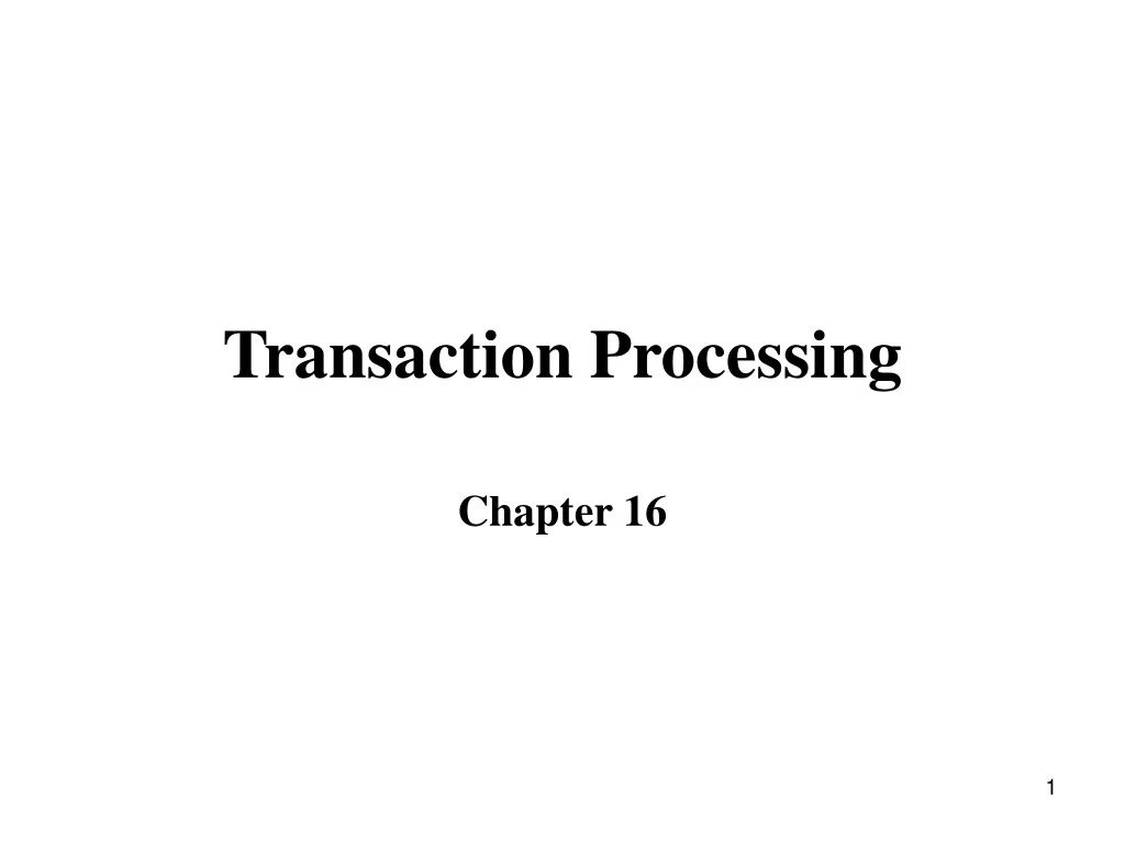 transaction processing