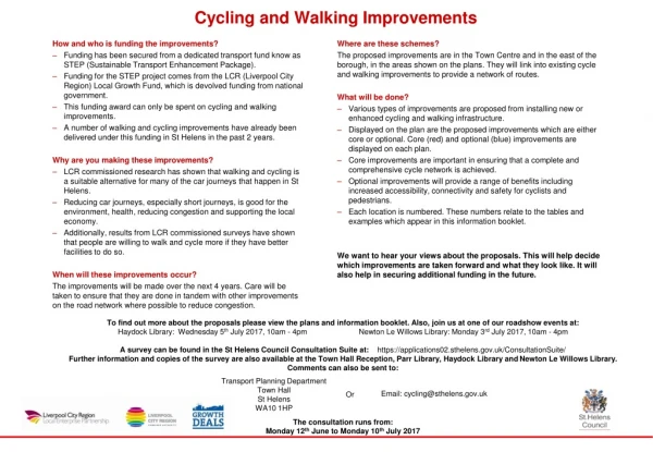 Cycling and Walking Improvements