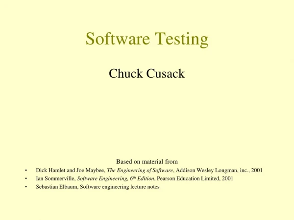 Software Testing