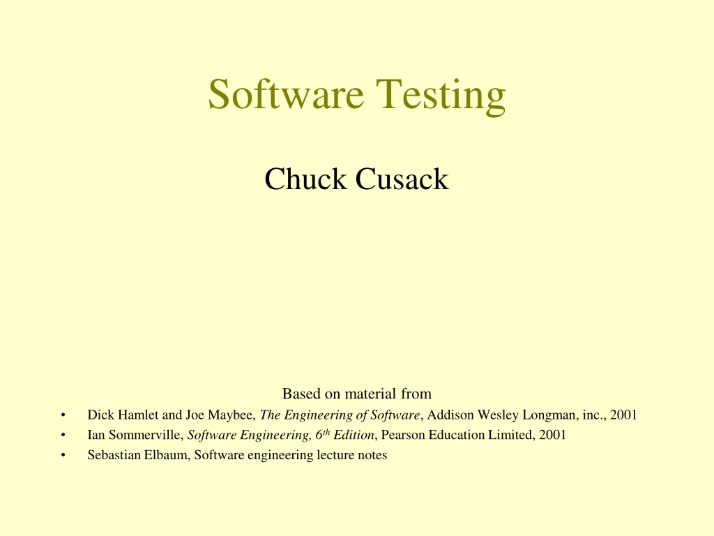 software testing