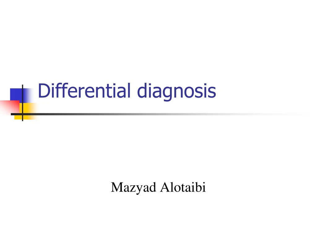 differential diagnosis