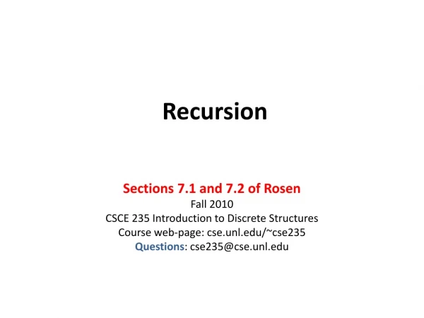 Recursion