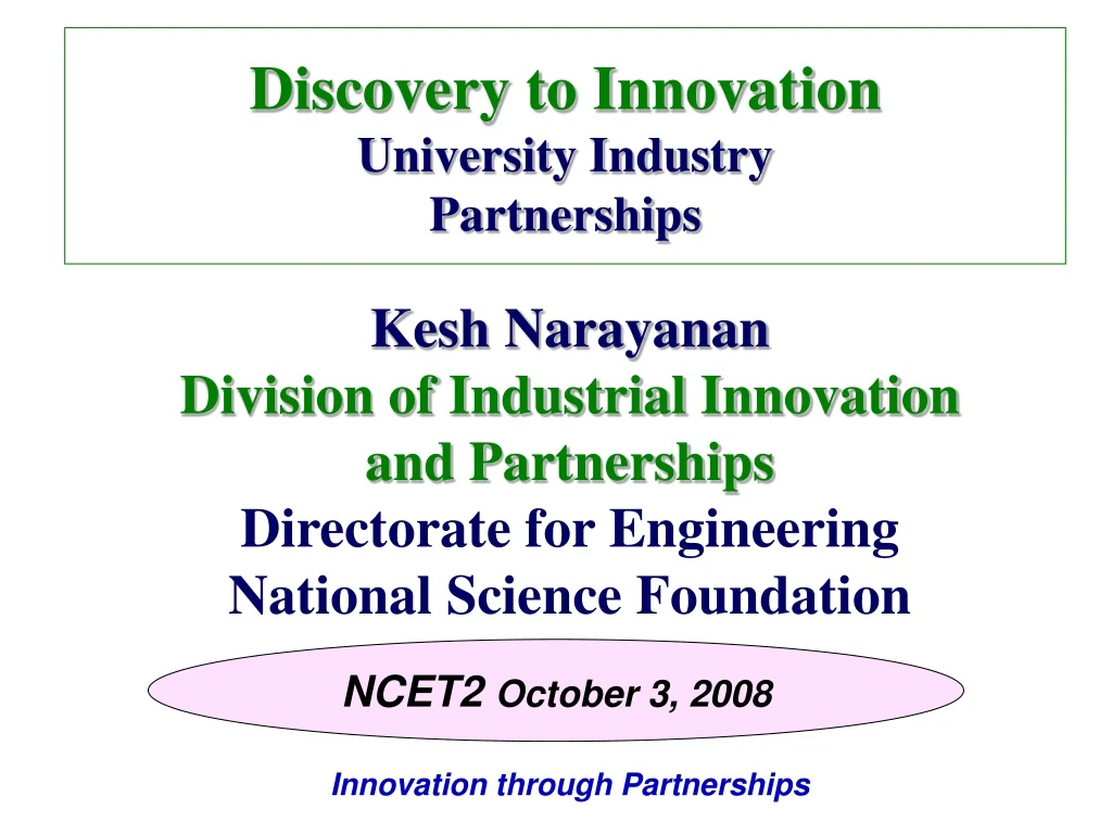 discovery to innovation university industry